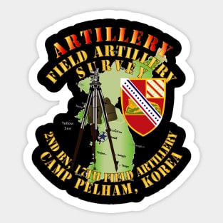 Field Artillery Survey - 2nd Bn 17th FA Camp Pelham Korea Sticker